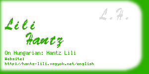 lili hantz business card